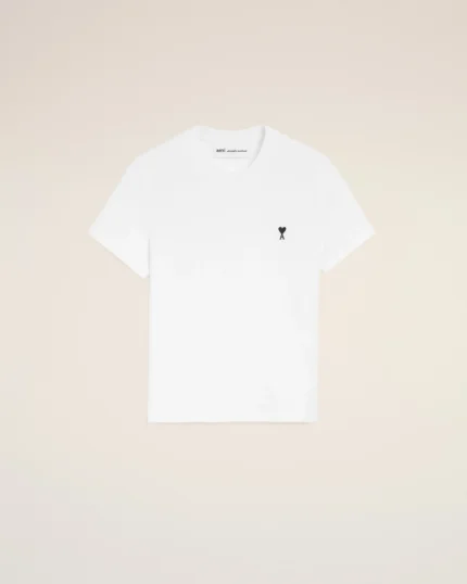 Camiseta Ami Paris White and Black Heart Edition