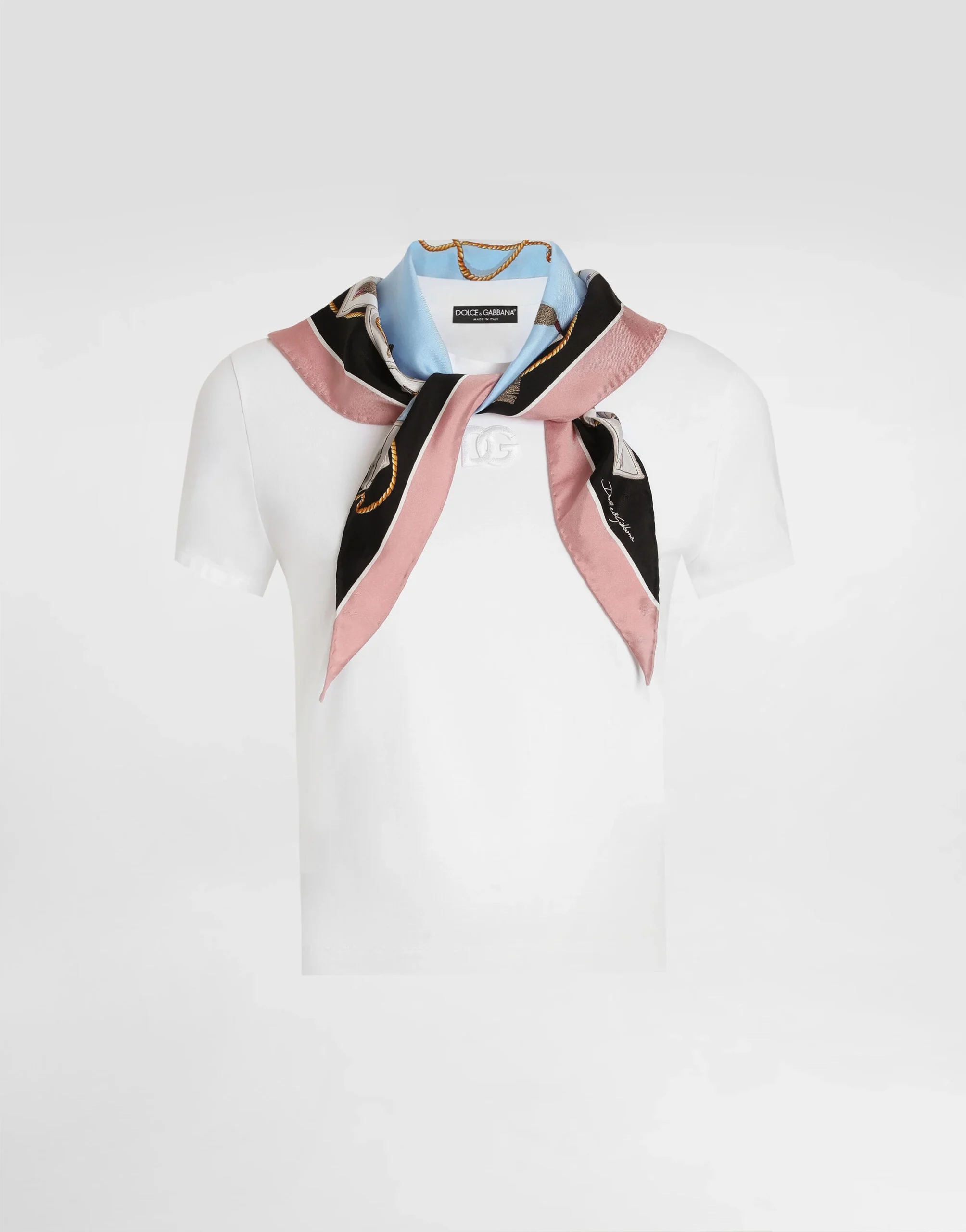F8W31ZGDDPE_W0800_0 Camiseta Dolce & Gabbana Foulard - Imagen 1