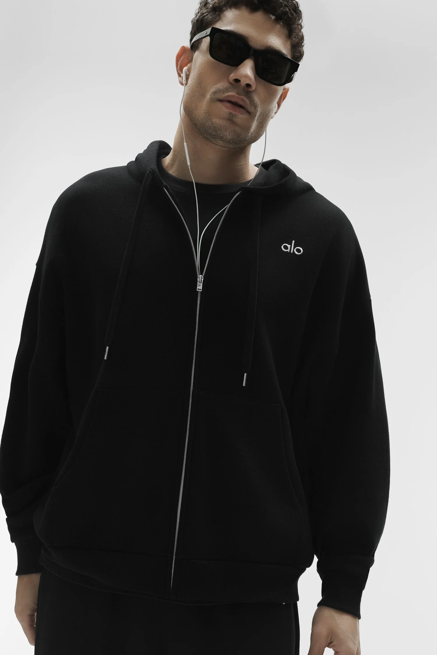 alo zip hoodie alo zip hoodie black - Imagen 1