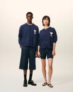 Cardigan Ami Paris Blue - Imagen 2